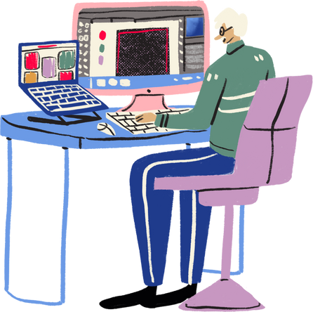 Bold and Textured Graphic Design Mentor